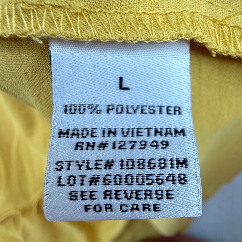 Emma & Michele Mustard Yellow Ruffle Hem Tunic Dress Large cottagecore casual - Picture 7 of 9